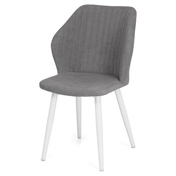 Стул с мягким сидением серый с обивкой из велюра (арт 25960) - Фото 2