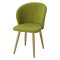 Стул мягкий зеленый с обивкой из велюра (арт 22452)