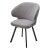 Стул с черными ножками мягкий серый велюровый (арт 33655)