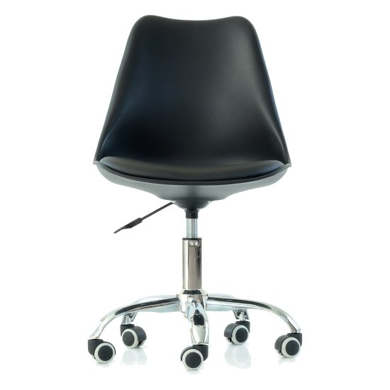 Стул дизайнерский с мягким сидением черный регулируемый (арт 14992) Фото 2