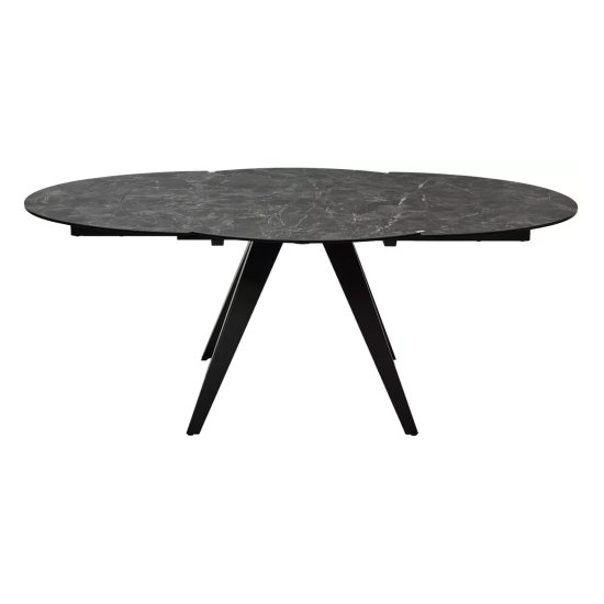 Стол обеденный раскладной круглый керамический серый (арт 33337) Фото 7
