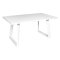 Стол раскладной со столешницей из стекла белый современный (арт 16694)