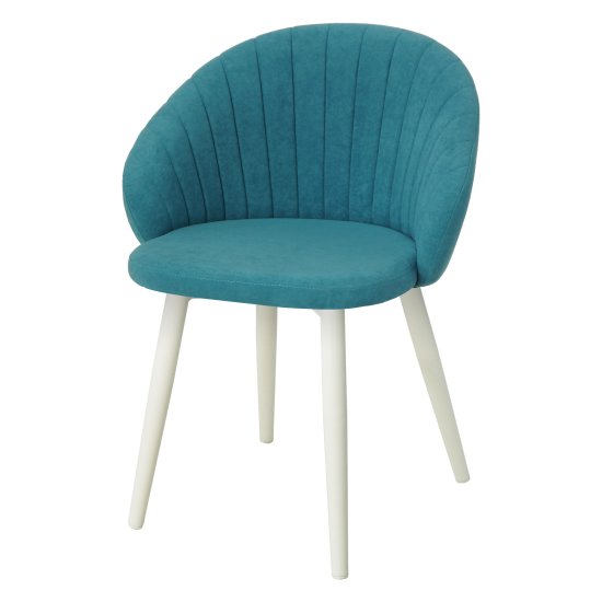Стул ножки белые голубой из велюра (арт 23292) Фото 1