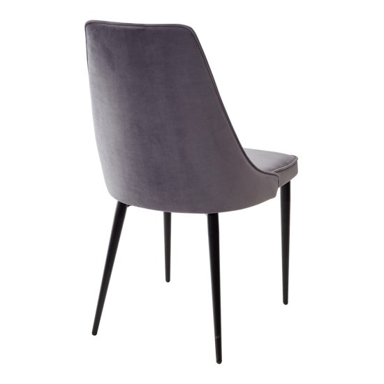 Стул мягкий серый из велюра (арт 11864) Фото 3