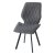 Стул на металлокаркасе серый из бархата (арт 15710)