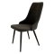 Стул с черными ножками мягкий коричневый с обивкой из велюра (арт 22794)