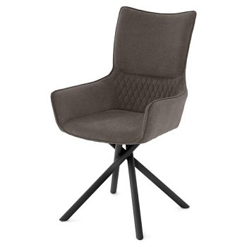 Стул дизайнерский мягкий с подлокотниками из велюра (арт 35553) - Фото 2