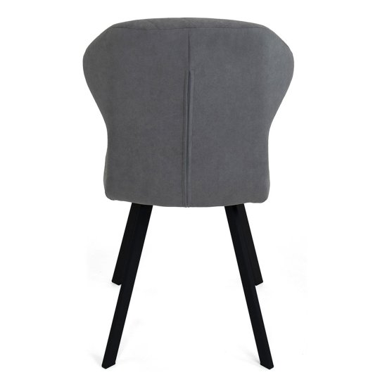 Стул мягкий серый с обивкой из велюра (арт 19453) Фото 6