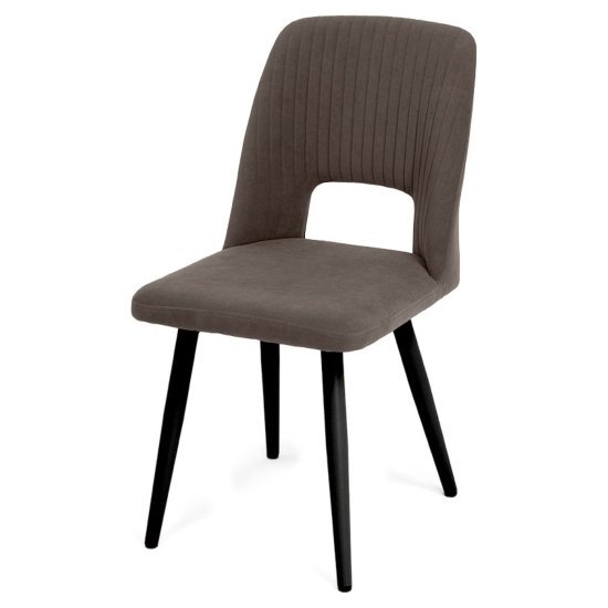 Стул металлический с черными ножками из велюра (арт 19804) Фото 1