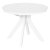 Обеденный стол круглый керамический белый D-90(+32) см (арт 35136)