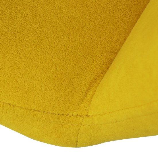 Полукресло на металлическом каркасе желтое из велюра (арт 24442) Фото 5