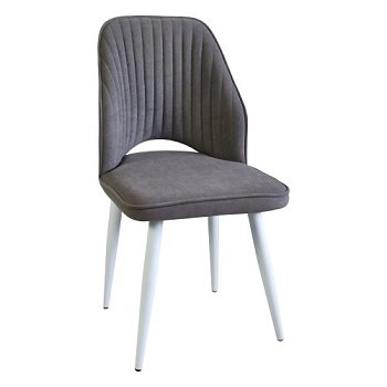 Стул с мягким сидением слоновая кость из велюра (арт 30747) - Фото 2