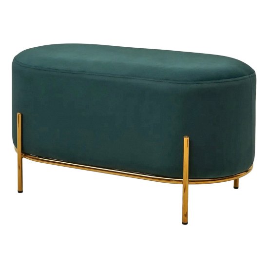 Пуфик мягкий зеленый из велюра (арт 28794) Фото 1
