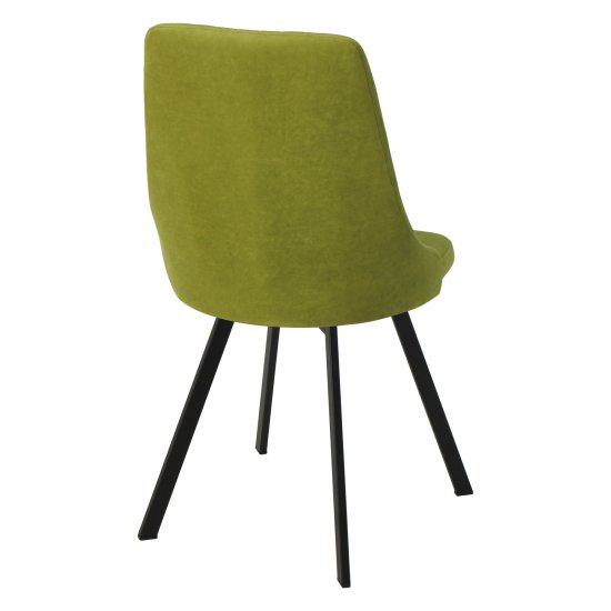 Стул на металлокаркасе зеленый из велюра (арт 22920) Фото 2