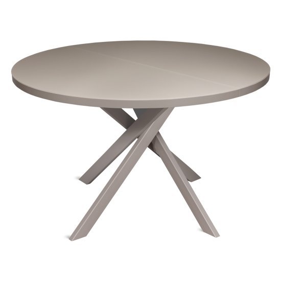 Стол круглый стеклянный бежевый современный (арт 29300) Фото 1