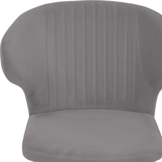 Стул на металлокаркасе серый велюровый (арт 22012) Фото 8