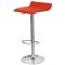 Барный стул на металлическом каркасе ножки хром красный регулируемый (арт 5460)