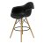 Барный стул дизайнерский с подлокотниками черный в стиле eames (арт 2338)