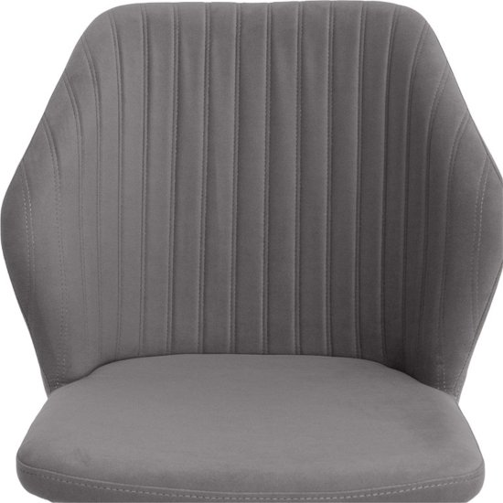 Стул металлический ножки черные серый из велюра (арт 25812) Фото 8