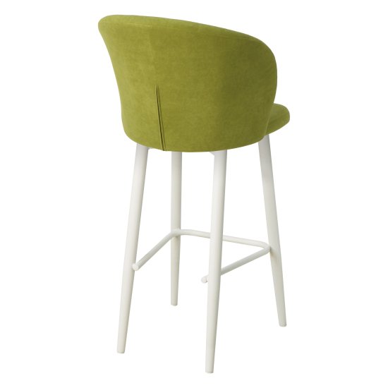 Барный стул зеленый из велюра (арт 32796) Фото 2