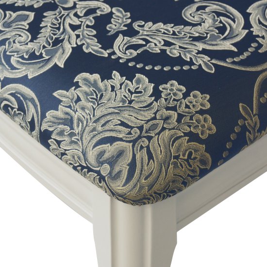 Стул деревянный мягкий голубой классический (арт 19004) Фото 3