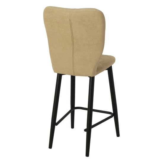 Стул ножки черные слоновая кость из велюра (арт 23737) Фото 2