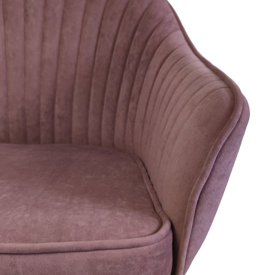 Полукресло на металлокаркасе с мягкой обивкой розовое (арт 29556) Фото 3