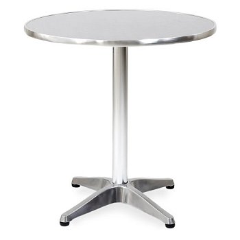 Стол круглый серый на одной опоре D-70 см (арт 32115) - Фото 2