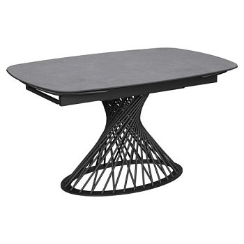 Кухонный стол раскладной полуовальный керамический 140 см (арт 35202) - Фото 2