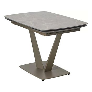 Стол раздвижной со столешницей из керамики на 1 ножке (арт 33339) - Фото 2