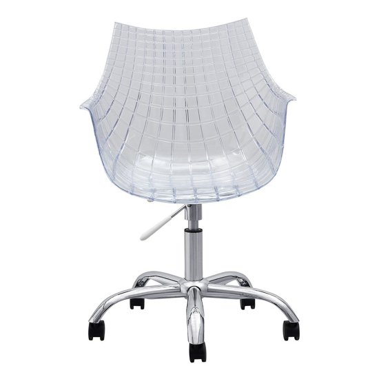 Стул-кресло дизайнерский хромированный прозрачный (арт 31483) Фото 2