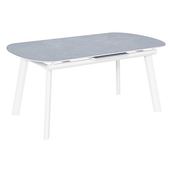 Кухонный стол раскладной со столешницей из керамики под мрамор (арт 30844) - Фото 2