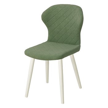 Стул кухонный на металлокаркасе зеленый с обивкой из велюра (арт 19339) - Фото 2