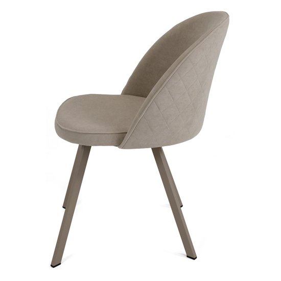Стул мягкий бежевый с обивкой из велюра (арт 21271) Фото 3