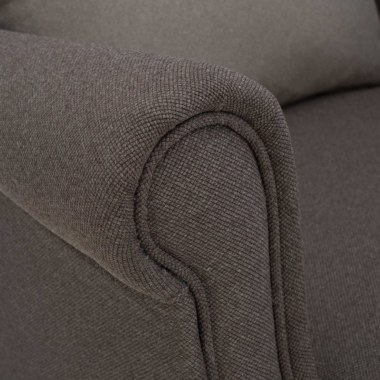 Стул-кресло мягкий с подлокотниками серый классический (арт 29447) Фото 9