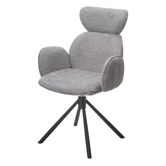 Стул-кресло мягкий с подлокотниками из велюра (арт 33936) Фото 1