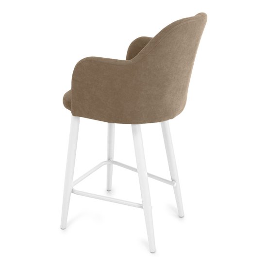 Полубарный стул мягкий из велюра (арт 27112) Фото 3