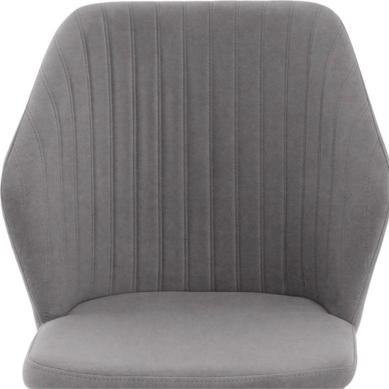 Стул на металлокаркасе мягкий серый из велюра (арт 35424) Фото 8