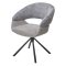 Стул мягкий серый с обивкой из велюра (арт 33671)
