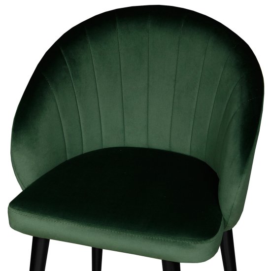 Полукресло на металлокаркасе мягкое зеленое из бархата (арт 16276) Фото 3
