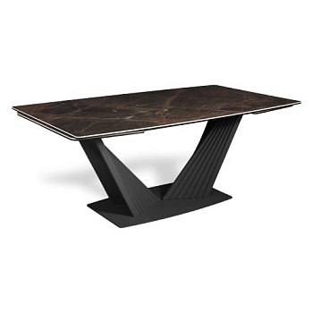 Стол раскладной с керамическим покрытием под мрамор 160 см (арт 34641) - Фото 2