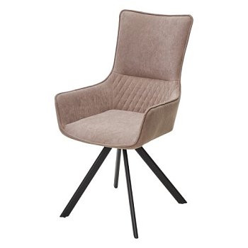 Стул на каркасе из металла с мягким сидением из велюра (арт 34996) - Фото 2