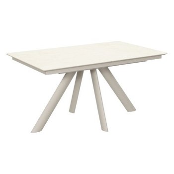 Стол для кухни раскладной слоновая кость 160 см современный (арт 34745) - Фото 2