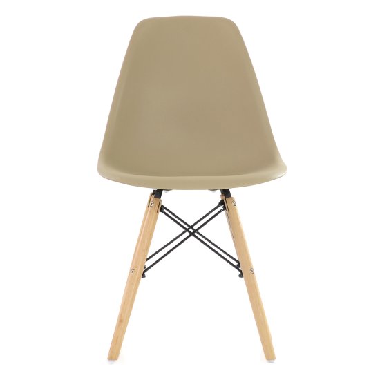 Стул обеденный деревянный бежевый из пластика (арт 8020) Фото 2