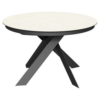 Стол раскладной круглый керамический черный (арт 35160) - Фото 2