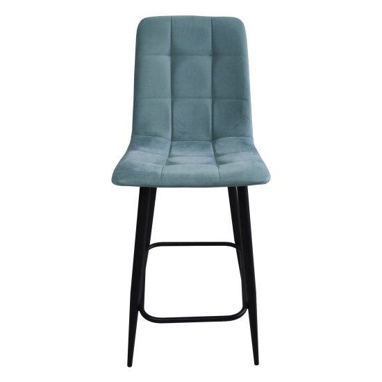 Полубарный стул мягкий зеленый (арт 23930) Фото 1