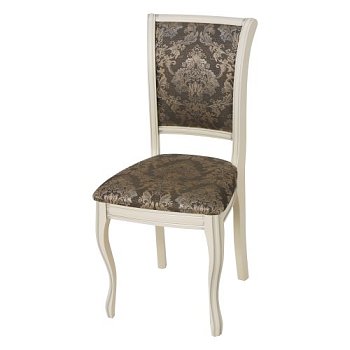 Стул деревянный мягкий слоновая кость в классическом стиле (арт 16193) - Фото 2