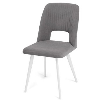 Стул для кухни с мягким сидением серый велюровый (арт 35316) - Фото 2