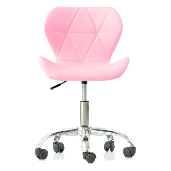 Стул хромированный мягкий розовый регулируемый (арт 14984) Фото 2