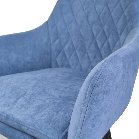 Стул-кресло на металлокаркасе синий (арт 29514) Фото 3